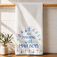 Load image into Gallery viewer, Personalized Mahjong Kitchen Towel Custom Name Gift for Him