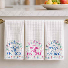 Load image into Gallery viewer, Personalized Mahjong Kitchen Towel Custom Name Gift for Him