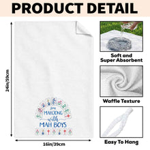 Load image into Gallery viewer, Personalized Mahjong Kitchen Towel Custom Name Gift for Him
