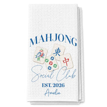 Load image into Gallery viewer, Personalized Mahjong Themed Kitchen Towel Custom Gift for Game Lovers