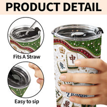 Load image into Gallery viewer, Personalized Mahjong Tile Design 20oz Stainless Steel Tumbler Gift