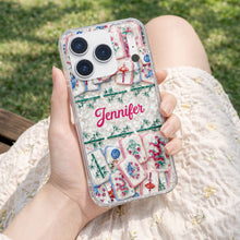 Load image into Gallery viewer, Personalized Clear Phone Case Custom Name Mahjong Gift for Besties