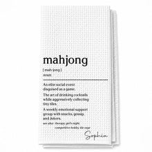 Load image into Gallery viewer, Custom Mahjong Kitchen Towel Gift for Game Night Lovers