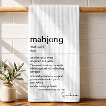 Load image into Gallery viewer, Custom Mahjong Kitchen Towel Gift for Game Night Lovers