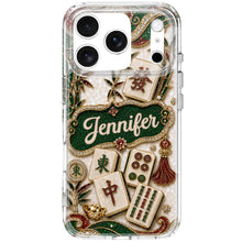 Load image into Gallery viewer, Personalized Mahjong Tile Clear Phone Case Custom Name Gift