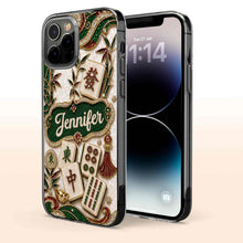 Load image into Gallery viewer, Personalized Mahjong Tile Clear Phone Case Custom Name Gift