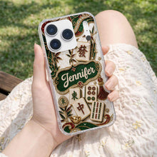 Load image into Gallery viewer, Personalized Mahjong Tile Clear Phone Case Custom Name Gift