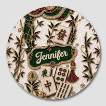 Load image into Gallery viewer, Personalized Mahjong Lover's Ceramic Coaster Custom Name Gift