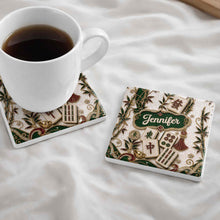 Load image into Gallery viewer, Personalized Mahjong Game Night Ceramic Coaster Custom Design Gift