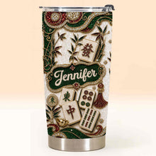 Load image into Gallery viewer, Personalized Mahjong Lover 20oz Stainless Steel Tumbler Gift