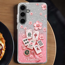 Load image into Gallery viewer, Personalized Clear Phone Case Cherry Blossoms Design Custom Name Gift for Her