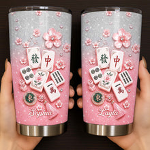 Load image into Gallery viewer, Personalized Mahjong Game Tumbler Custom Name 20oz Gift for Her