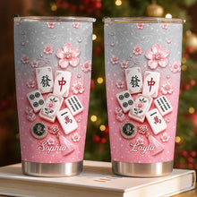 Load image into Gallery viewer, Personalized Mahjong Game Tumbler Custom Name 20oz Gift for Her