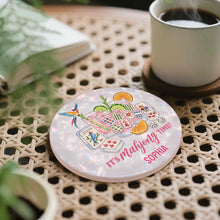 Load image into Gallery viewer, Personalized Mahjong Coaster Custom Name Gift for Bestie