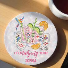 Load image into Gallery viewer, Personalized Mahjong Coaster Custom Name Gift for Bestie