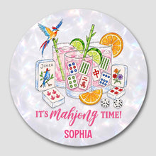 Load image into Gallery viewer, Personalized Mahjong Coaster Custom Name Gift for Bestie