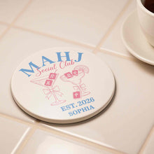 Load image into Gallery viewer, Personalized Mahjong Lover Ceramic Coaster Custom Name Gift