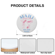 Load image into Gallery viewer, Personalized Mahjong Lover Ceramic Coaster Custom Name Gift