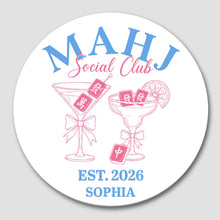 Load image into Gallery viewer, Personalized Mahjong Lover Ceramic Coaster Custom Name Gift