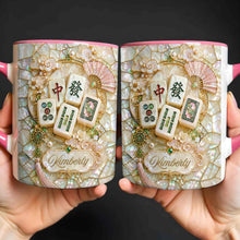 Load image into Gallery viewer, Personalized Mahjong Lovers Accent Mug Custom Gift for Gamers
