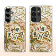 Load image into Gallery viewer, Personalized Floral Clear Phone Case Custom Name Gift for Mom