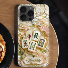 Load image into Gallery viewer, Personalized Floral Clear Phone Case Custom Name Gift for Mom