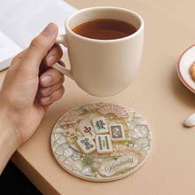 Load image into Gallery viewer, Personalized Mahjong Ceramic Coaster Custom Name Gift for Mom