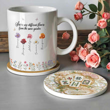 Load image into Gallery viewer, Personalized Mahjong Ceramic Coaster Custom Name Gift for Mom
