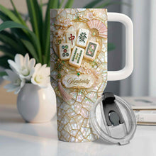 Load image into Gallery viewer, Personalized 40oz Stainless Steel Tumbler Mahjong Design Gift