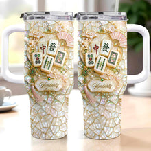 Load image into Gallery viewer, Personalized 40oz Stainless Steel Tumbler Mahjong Design Gift