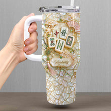 Load image into Gallery viewer, Personalized 40oz Stainless Steel Tumbler Mahjong Design Gift