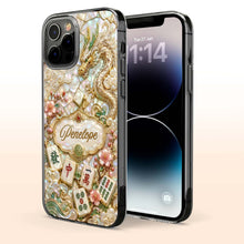 Load image into Gallery viewer, Personalized Clear Phone Case with Dragon & Mahjong Design for Mom
