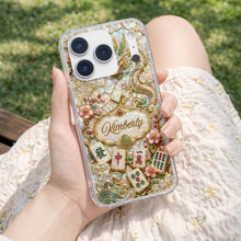 Load image into Gallery viewer, Personalized Clear Phone Case with Dragon & Mahjong Design for Mom
