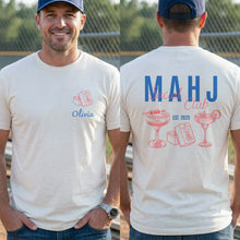 Load image into Gallery viewer, Personalized Game Night T-Shirt Custom Name Mahjong Design