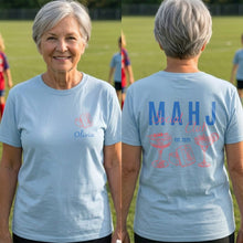 Load image into Gallery viewer, Personalized Game Night T-Shirt Custom Name Mahjong Design