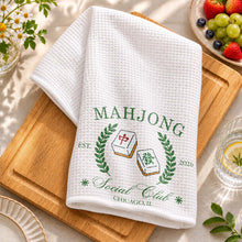 Load image into Gallery viewer, Personalized Mahjong Kitchen Towel Custom Gift for Game Night