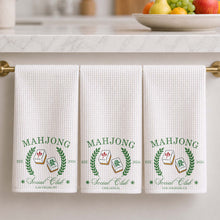 Load image into Gallery viewer, Personalized Mahjong Kitchen Towel Custom Gift for Game Night
