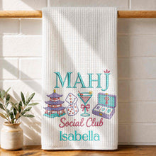 Load image into Gallery viewer, Personalized Mahj Social Club Kitchen Towel Custom Name Gift