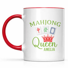 Load image into Gallery viewer, Personalized Mahjong Queen Accent Mug Custom Name Gift for Mom