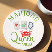 Load image into Gallery viewer, Personalized Mahjong Queen Ceramic Coaster Custom Gift for Her