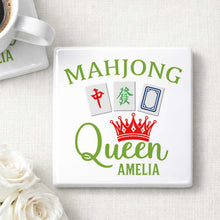Load image into Gallery viewer, Personalized Mahjong Queen Custom Ceramic Coaster for Mom