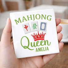 Load image into Gallery viewer, Personalized Mahjong Queen Custom Ceramic Coaster for Mom