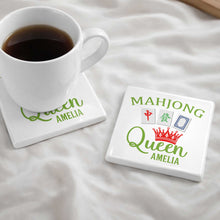 Load image into Gallery viewer, Personalized Mahjong Queen Custom Ceramic Coaster for Mom