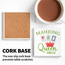 Load image into Gallery viewer, Personalized Mahjong Queen Custom Ceramic Coaster for Mom