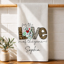 Load image into Gallery viewer, Personalized Leopard Print Kitchen Towel Custom Name Gift for Hobbyists