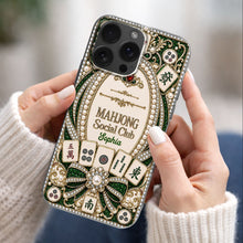 Load image into Gallery viewer, Personalized Clear Phone Case for Mahjong Lovers with Name