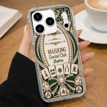 Load image into Gallery viewer, Personalized Clear Phone Case for Mahjong Lovers with Name