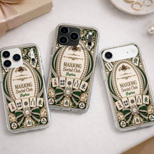 Load image into Gallery viewer, Personalized Clear Phone Case for Mahjong Lovers with Name