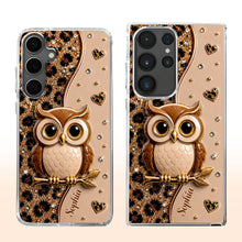 Load image into Gallery viewer, Personalized Clear Phone Case Cute Owl Design Custom Name Gift for Her