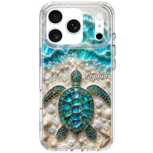 Load image into Gallery viewer, Personalized Clear Phone Case with Sea Turtles for Ocean Lovers
